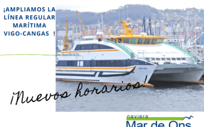 Refuerzo de la línea regular de transporte marítimo entre Cangas y Vigo